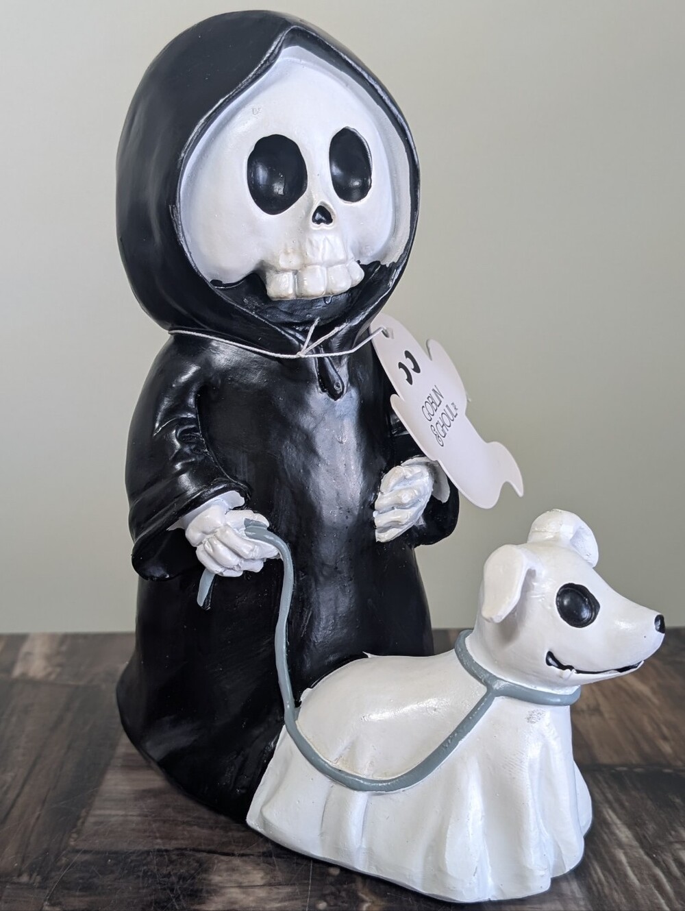 Goblin & Ghoul Grim Reaper Walking Dog Figurine 💀 Halloween Decor